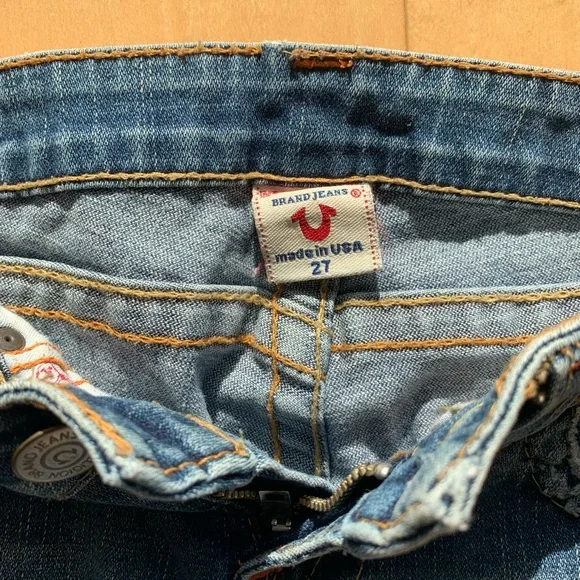 Authentic Vintage True Religion Blue Joey Low-Rise Denim Flare Bootcut Jeans - Picture 2 of 4